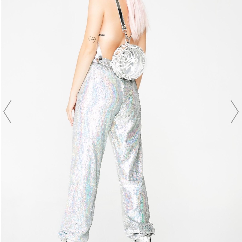 Dolls Kill Holographic Joggers (New with Tags)
